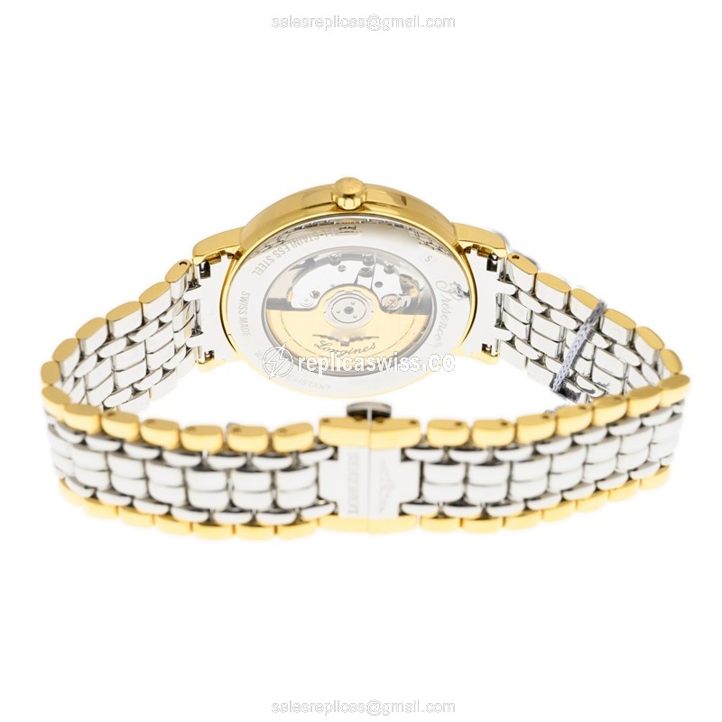 Longines Presence Replica - Automatic - Gold-Plated Case - White Dial - View 4