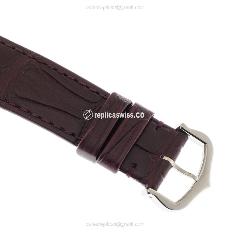 Cartier WSTA0054 Replica - Quartz - Red Dial - Stainless Steel Case - Red Alligator Strap - View 4