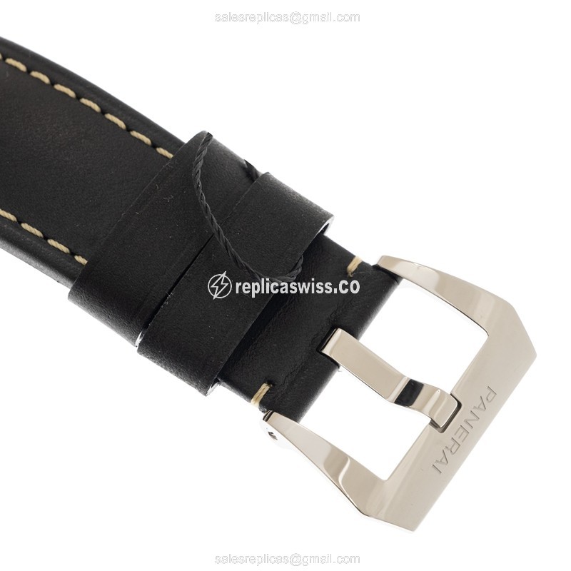 Panerai PAM00915 Replica - Automatic - Stainless Steel - Black Dial - Black Cowhide Strap - View 4