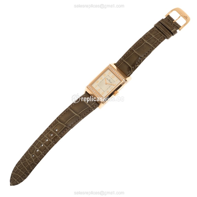Jaeger-Lecoultre Q2572570 - Automatic - 18kt Rose Gold - Diamond Dial - Leather Brown Strap - View 2