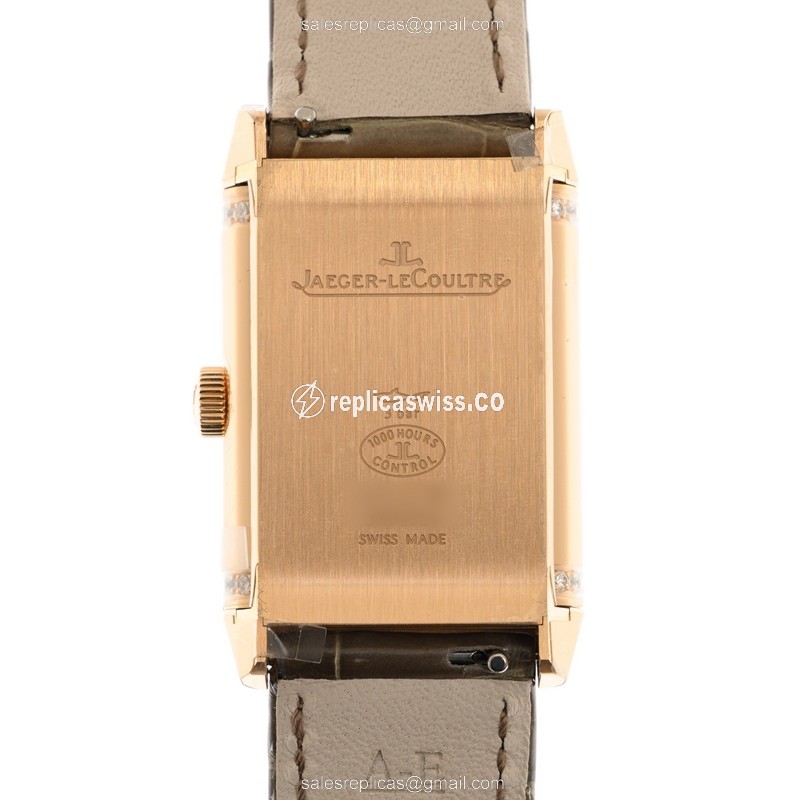 Jaeger-Lecoultre Q2572570 - Automatic - 18kt Rose Gold - Diamond Dial - Leather Brown Strap - View 3