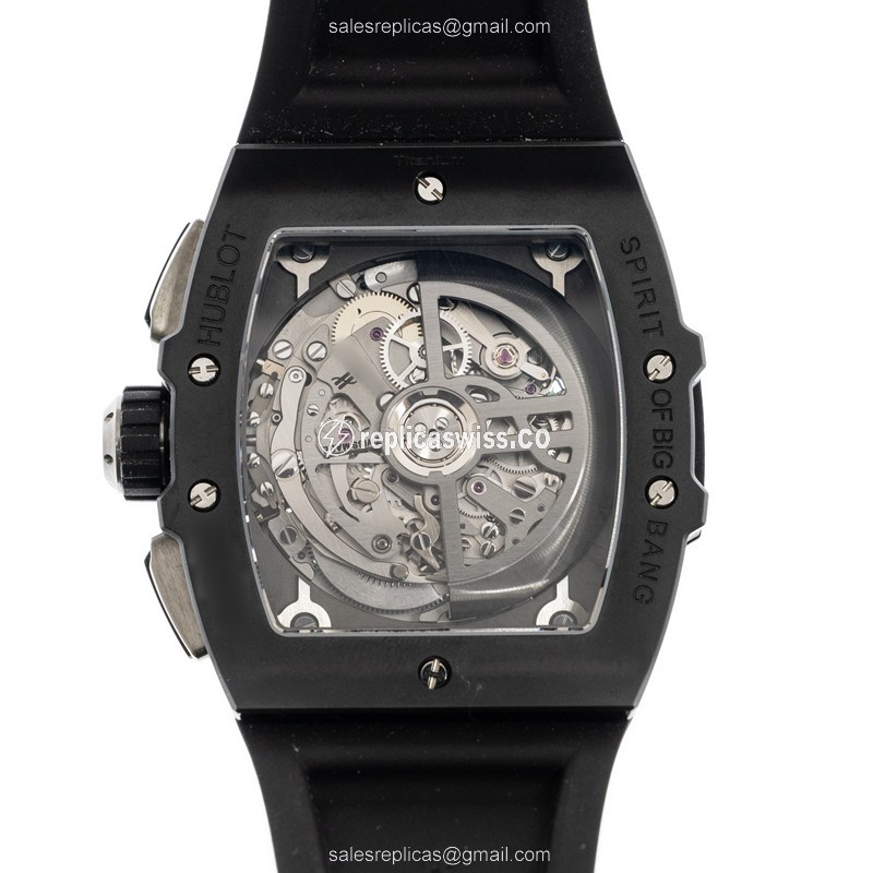 Hublot Spirit of Big Bang Replica - Automatic - Ceramic Case - Silver Dial - Black Rubber Strap - View 3