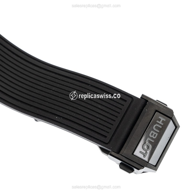 Hublot Spirit of Big Bang Replica - Automatic - Ceramic Case - Silver Dial - Black Rubber Strap - View 4