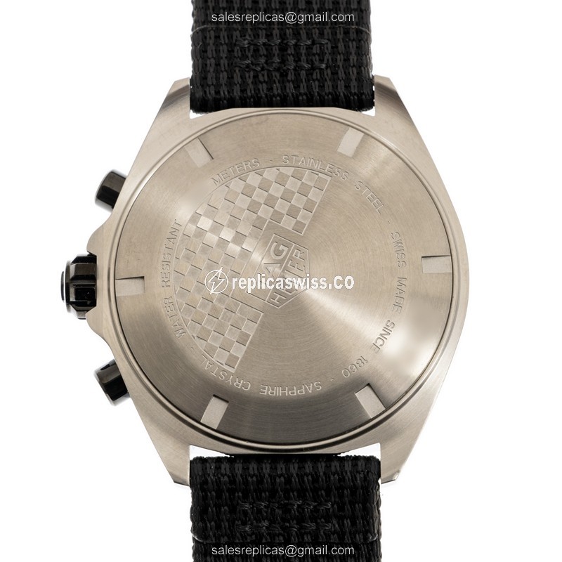 Tag Heuer F1 Replica - Quartz - Steel Case - Gray Dial - Black Canvas Strap - View 3
