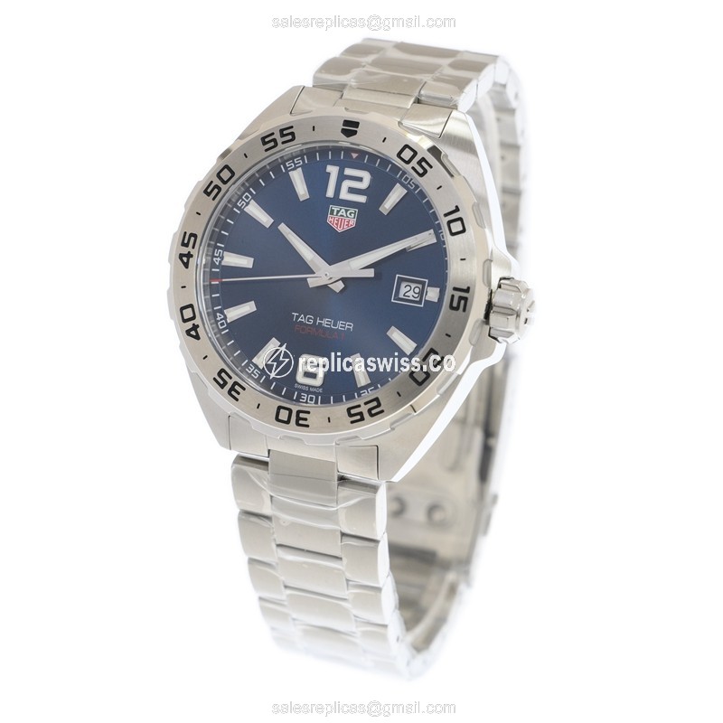 TAG HEUER CARRERA Quartz Steel - Blue Dial Silver Steel Clasp - View 3