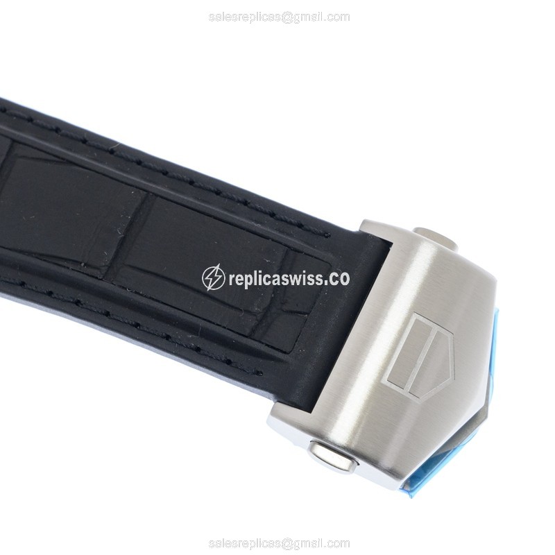 Tag Heuer AQUARACER Replica - Automatic - Steel Case - Black Dial - Rubber Strap - View 4