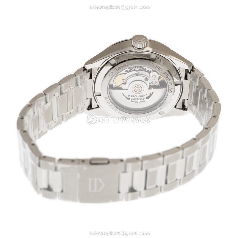 Tag Heuer CARRERA Automatic - Steel - Gray Dial - Silver - Steel Clasp - View 4