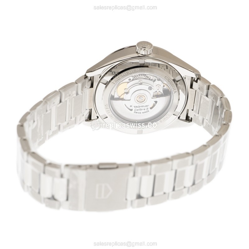 Tag Heuer CARRERA Replica - Automatic - Steel Case - Black Dial - Silver Strap - View 4