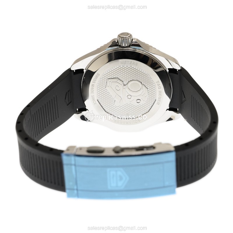 Tag Heuer AQUARACER Replica - Automatic - Steel Case - Black Dial - Rubber Strap - View 4