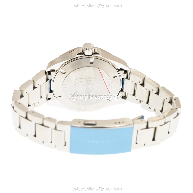 Tag Heuer AQUARACER Replica - Automatic - Steel - Blue Dial - Silver Strap - View 4