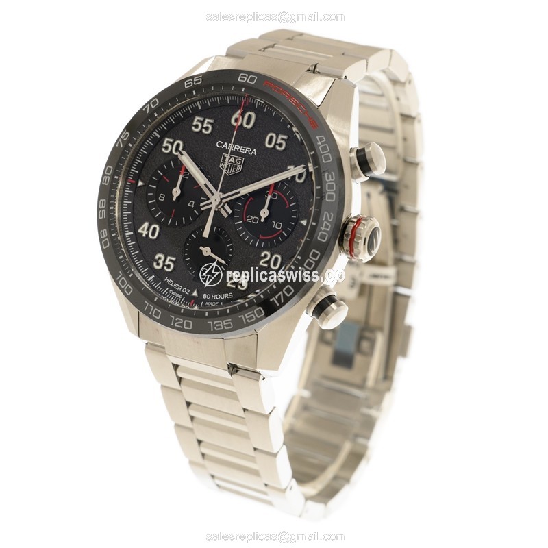Tag Heuer Carrera Replica Watch, Automatic, Steel, Gray Dial - View 3