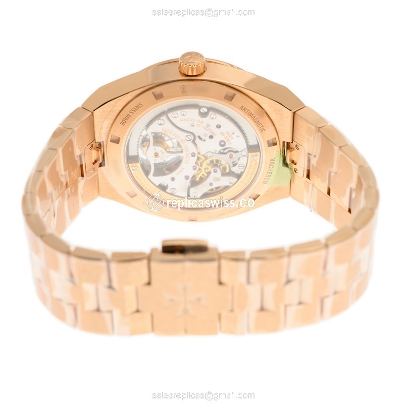 Vacheron Constantin 6000V/110R-B733 Overseas - Auto - 18kt Rose Gold - Blue Dial - View 4