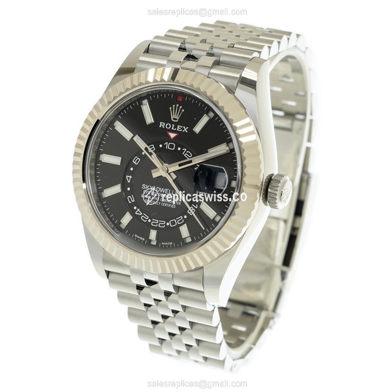 Rolex Sky-Dweller Replica | Automatic | 18kt White Gold - Steel Case - View 3