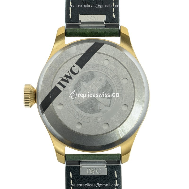 IWC PILOTS Replica - Automatic Bronze - Green Dial - Leather Green Strap - View 3