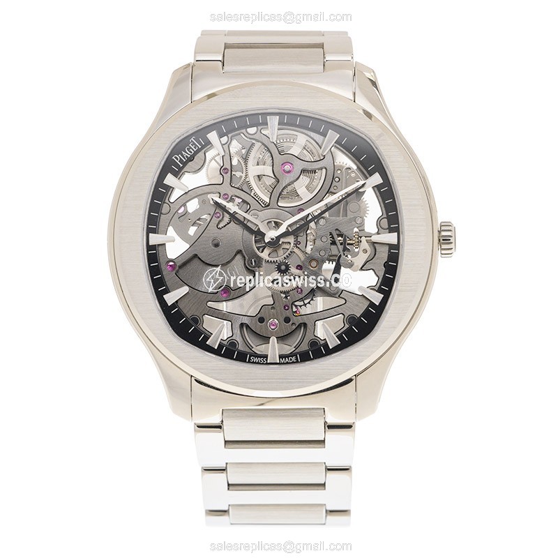 Piaget Polo Automatic - Stainless Steel - Transparent Dial - Silver Clasp - View 2