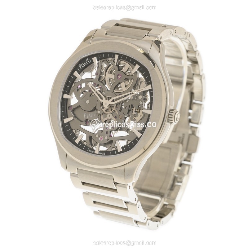 Piaget Polo Automatic - Stainless Steel - Transparent Dial - Silver Clasp - View 3
