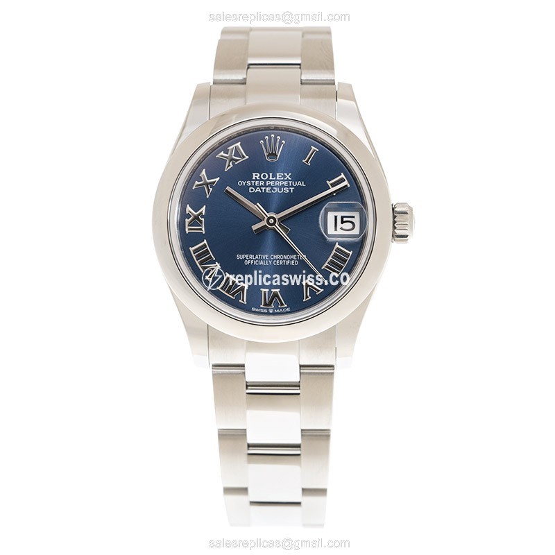 Rolex Datejust Replica - Automatic - Steel Case - Blue Dial, Silver Clasp - View 2