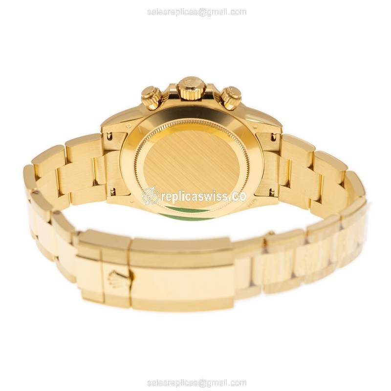 Rolex Daytona 116508-0016 Replica - Auto - 18kt Yellow Gold - Black Dial - View 4