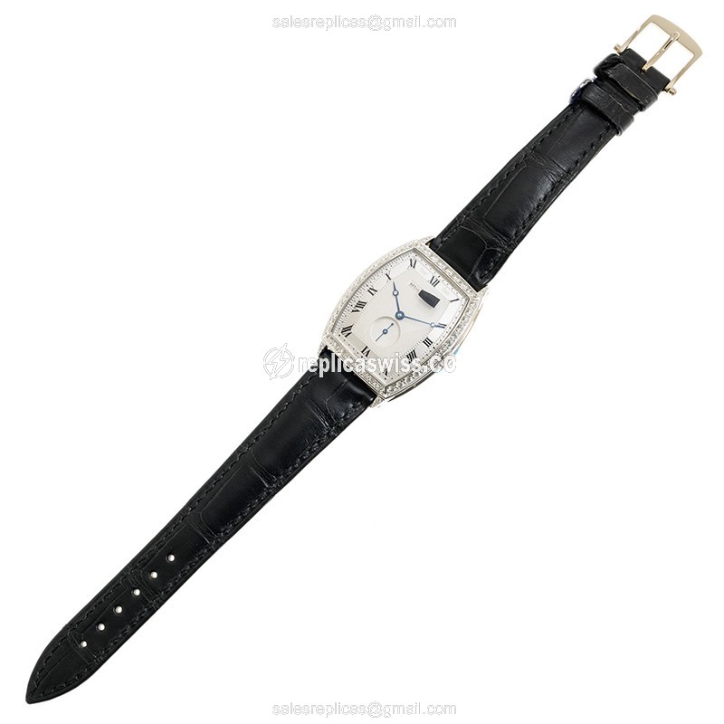 Breguet 3661BB/12/984/DD00 PATRIMONY TRAD. - Auto - White Gold - Diamond Dial - Black Alligator Buckle - View 2