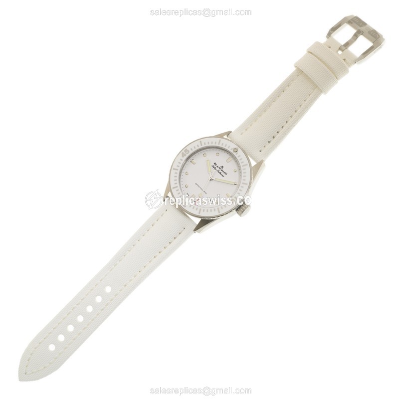 Blancpain 5100-1127 Replica - Automatic - Steel Case - White Dial - Canvas Strap - View 2