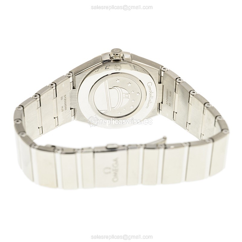 Omega Constellation Quartz - Black Dial - Stainless Steel Case & Strap - Clasp - 36mm - SKU: 131.10.36.60.01.001 - View 4