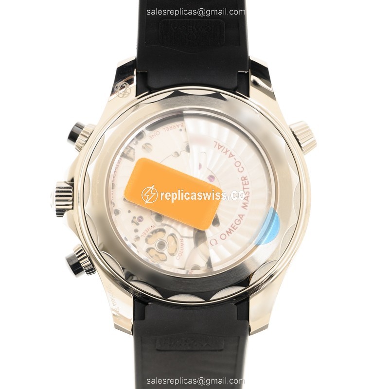 Omega Seamaster Replica - Automatic | Steel Case | Black Dial | Rubber Strap - View 3