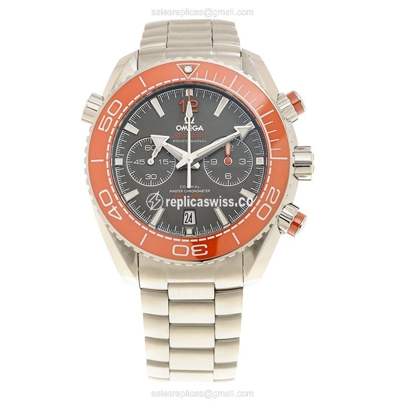 Omega Seamaster Replica - Automatic - Steel Case - Gray Dial - Silver Steel Band - View 2