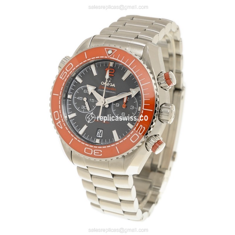 Omega Seamaster Replica - Automatic - Steel Case - Gray Dial - Silver Steel Band - View 3