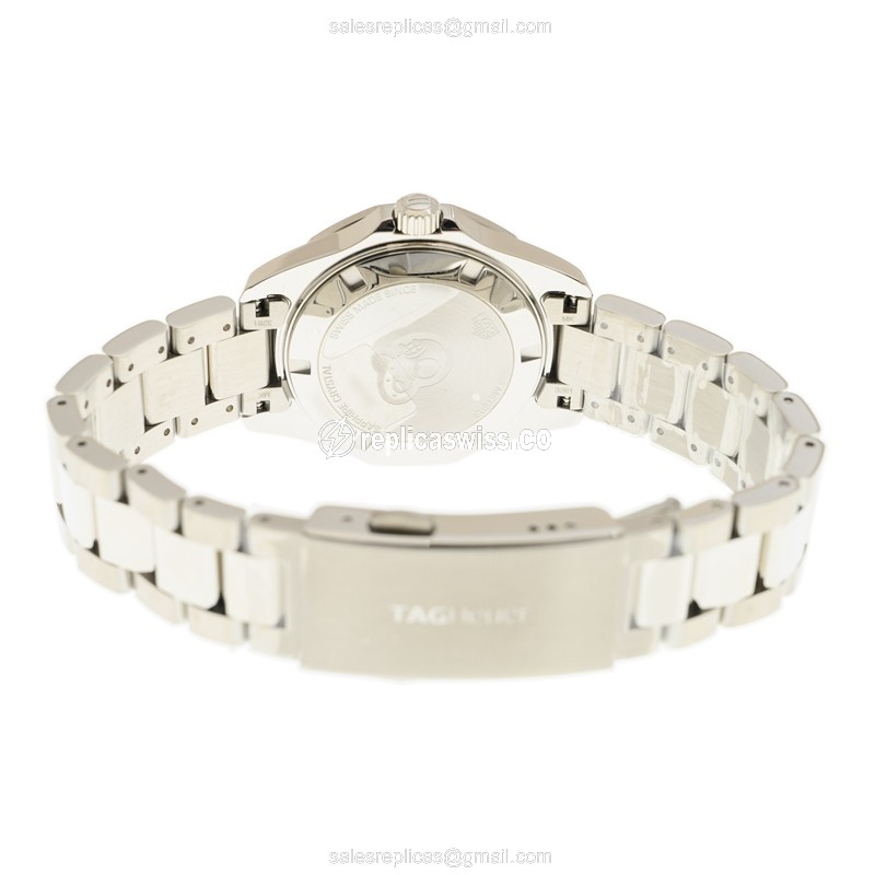 Tag Heuer AQUARACER Quartz - White Dial - Steel Case - Silver Band - Clasp - View 4