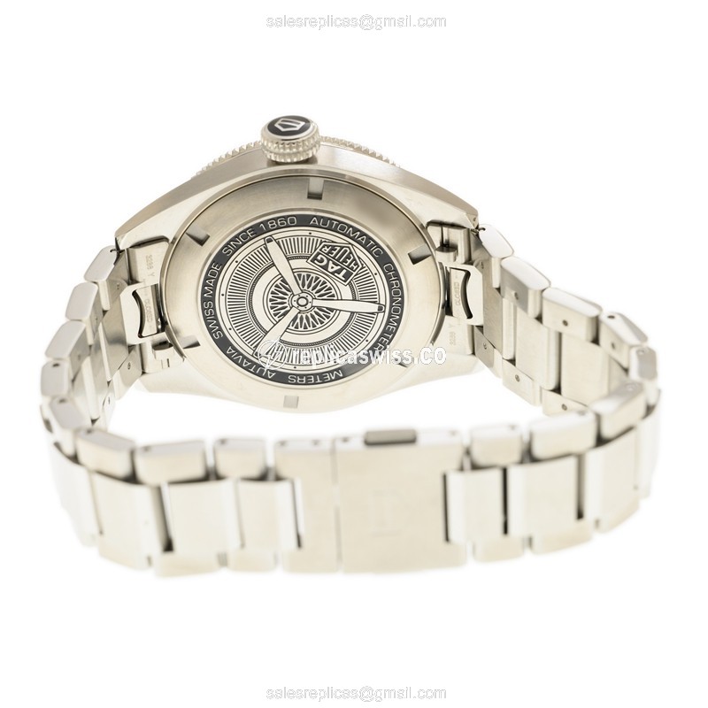 Tag Heuer Autavia Replica - Automatic - Steel Case - Black Dial - Silver Strap - View 4