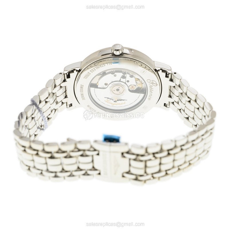 Longines Presence Replica - Automatic - Steel Case - Blue Dial, Silver Clasp - View 4