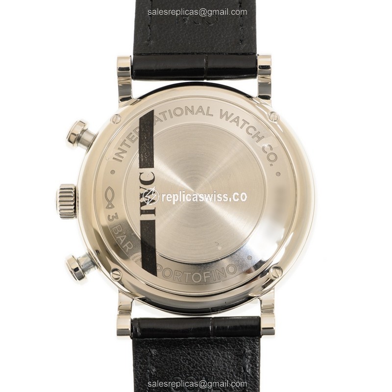 IWC Portofino Automatic - Steel Case - Silver Dial - Black Alligator - Buckle Clasp - View 3