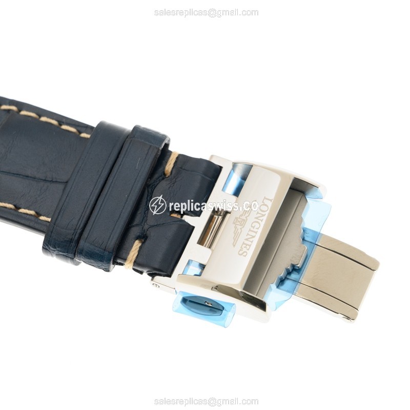 Rolex Submariner Replica - Automatic | Stainless Steel Case | Blue Dial | Leather Strap - View 4
