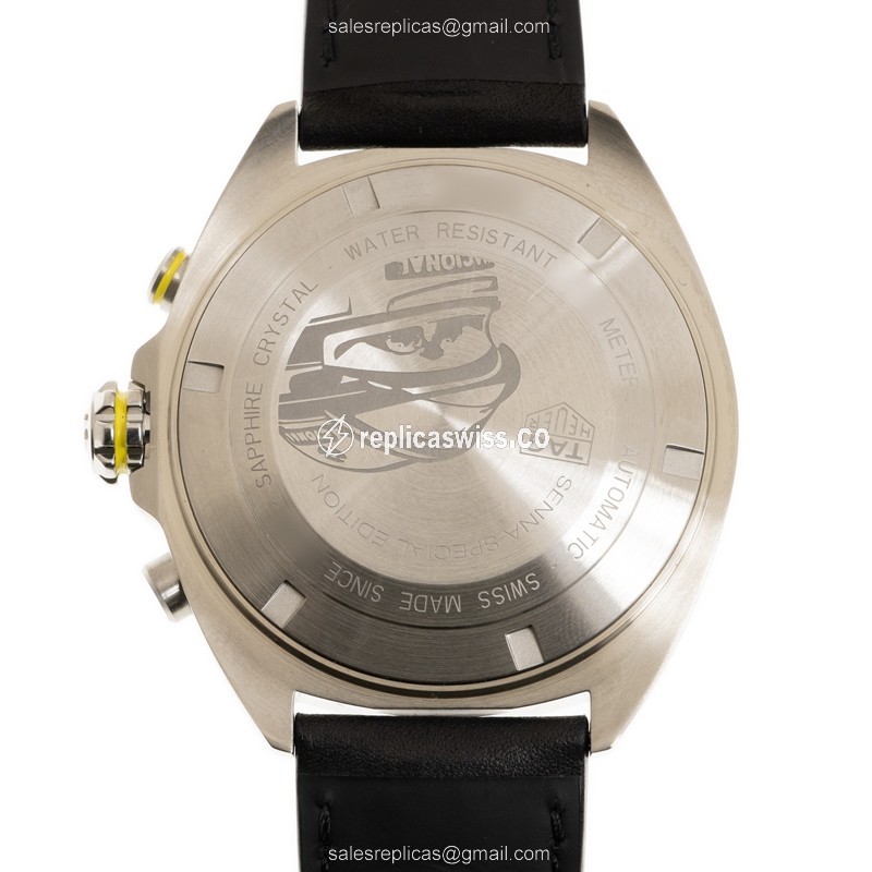 Tag Heuer Formula 1 Replica - Automatic - Steel - Gray Dial - Black Leather Strap - View 3