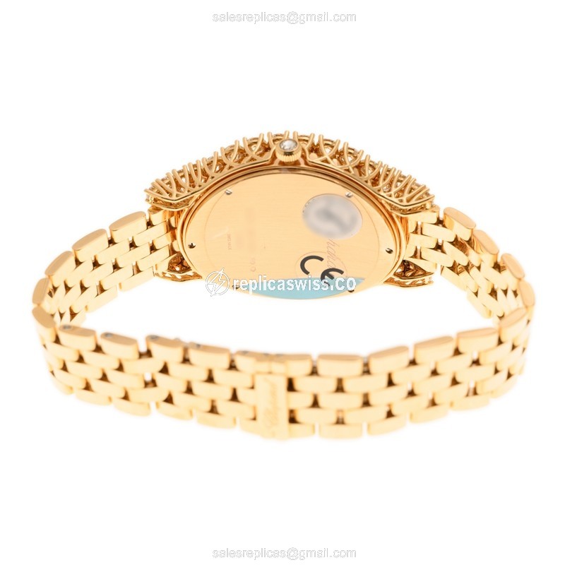 Chopard L Heure Du Diamant Quartz 18kt Rose Gold - Diamond Dial - Gold Clasp - View 4