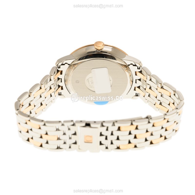 Omega DE VILLE Replica - Automatic - 18kt Rose Gold/Steel - Gray Dial - Gold Clasp - 40mm - View 4