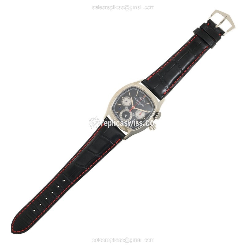Patek Philippe 5951P-001 Grand Complications - Auto - 950 Pt - Black Dial - Buckle Clasp - Alligator Black - View 2