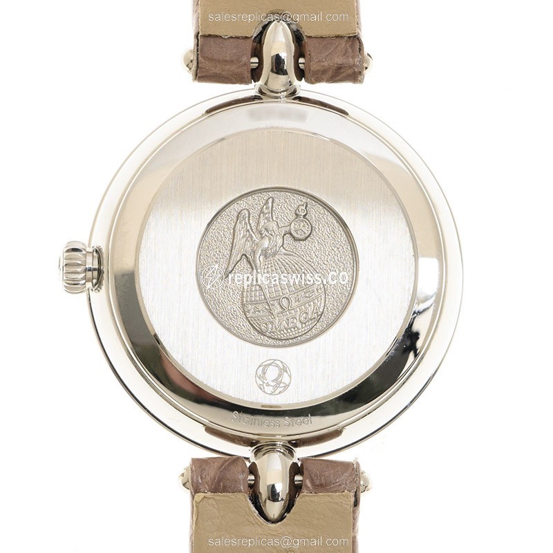 Omega De Ville Replica - Quartz - Silver Dial on Leather Strap - View 3