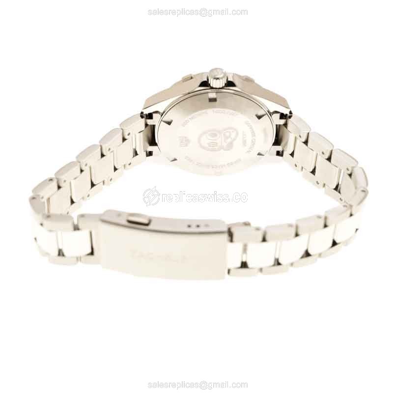 Tag Heuer AQUARACER Quartz - White Dial - Steel Case - Silver Band - Clasp - View 4