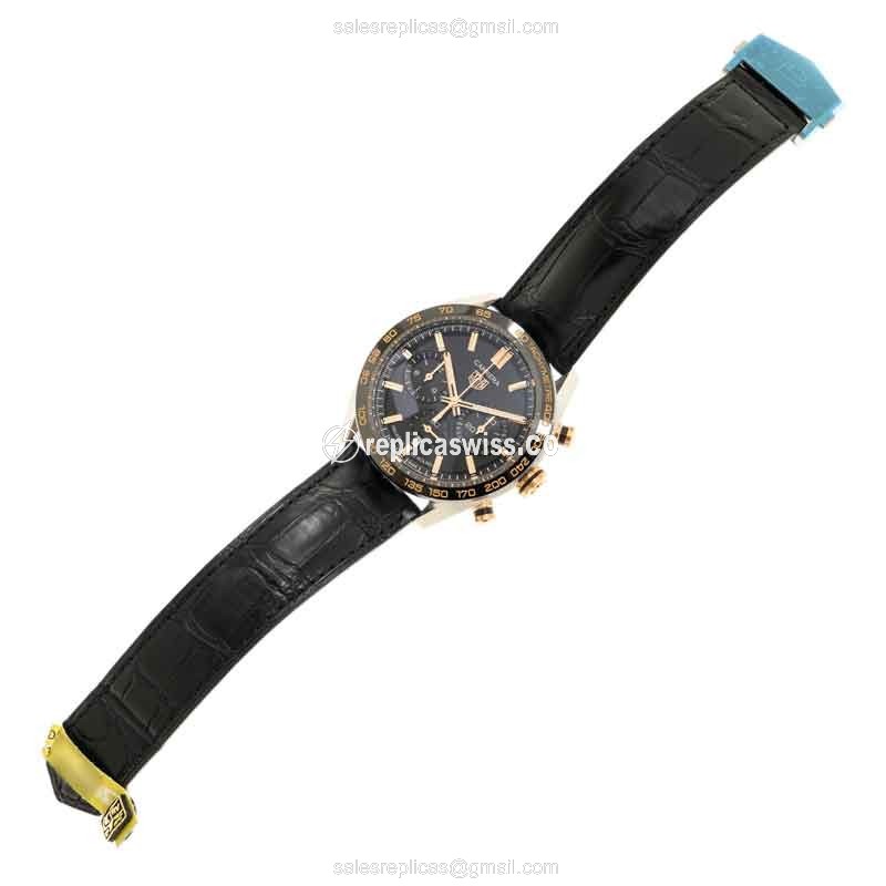 Tag Heuer Carrera Replica - Auto - Steel - Black Dial - View 2
