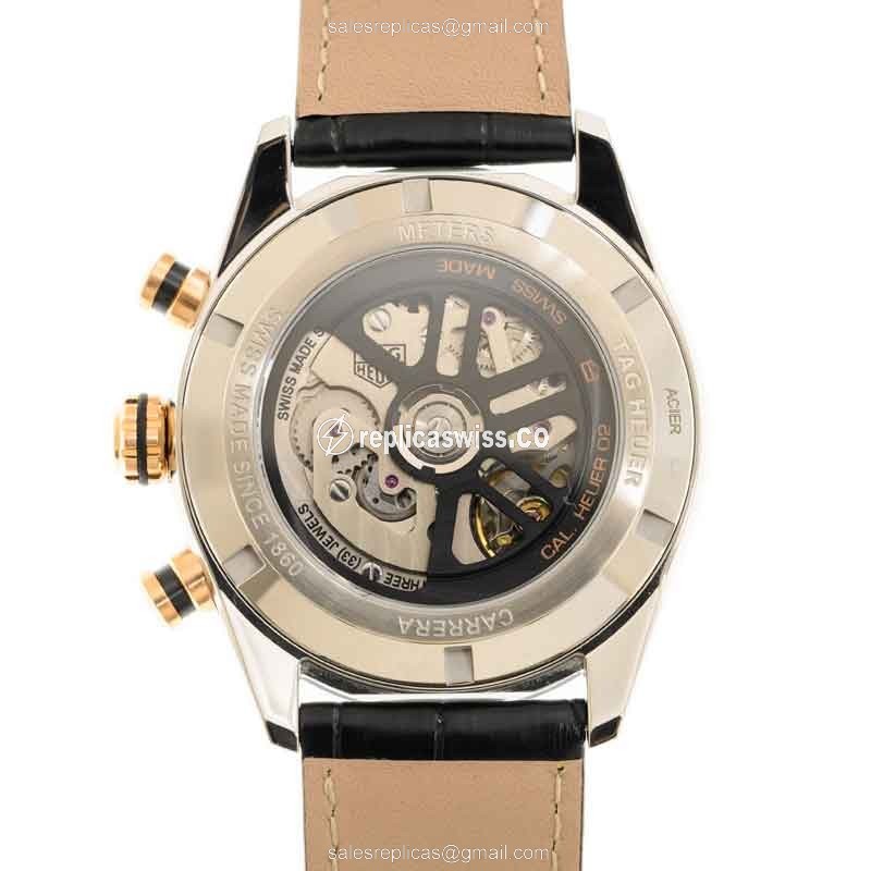Tag Heuer Carrera Replica - Auto - Steel - Black Dial - View 3