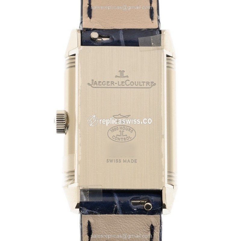 Jaeger-Lecoultre Q2608440 REVERSO - Manual - Stainless Steel - Silver Dial - Blue Alligator Strap - View 3