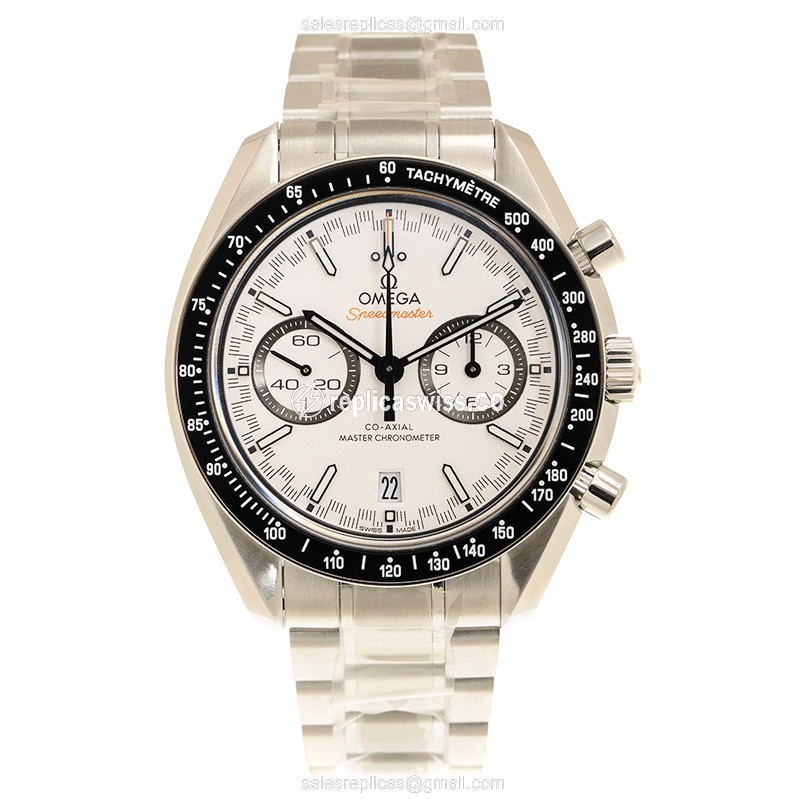 Omega SPEEDMASTER 329.30.44.51.04.001 Replica - Automatic - Steel - White Dial - Silver Steel Strap - View 2
