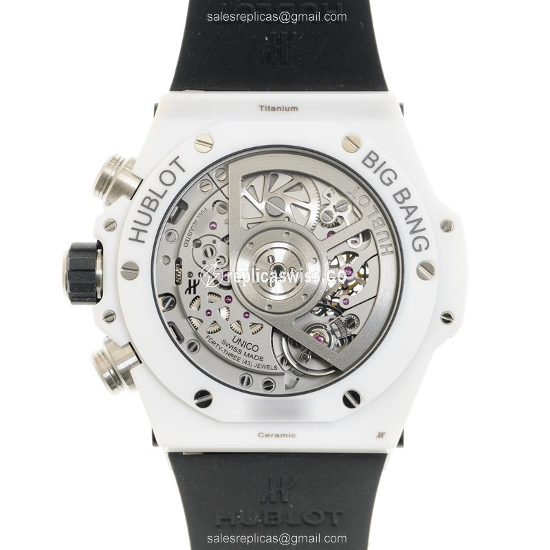 Hublot Big Bang Replica Watch - Automatic - Ceramic - Silver - View 3