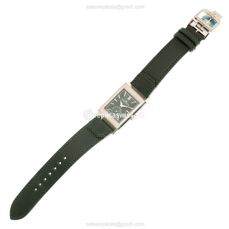Jaeger-Lecoultre Q3978430 Replica - Manual - Steel - Green Dial - Alligator Green Strap - View 2