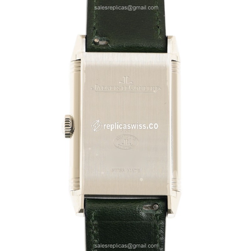 Jaeger-Lecoultre Q3978430 Replica - Manual - Steel - Green Dial - Alligator Green Strap - View 4