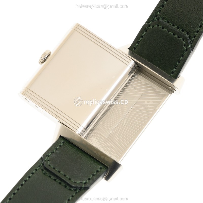 Jaeger-Lecoultre Q3978430 Replica - Manual - Steel - Green Dial - Alligator Green Strap - View 3