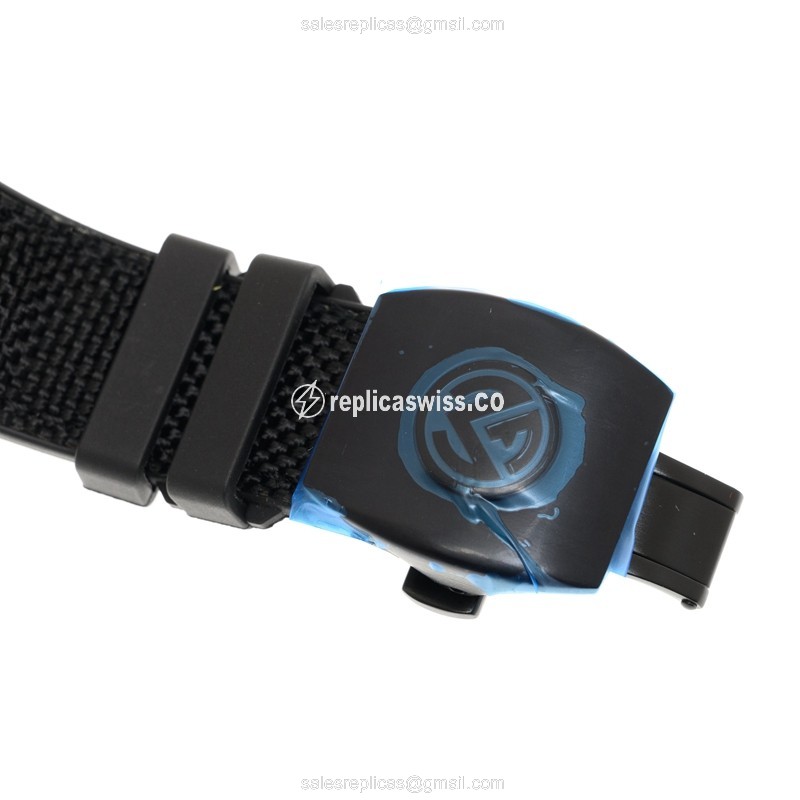 Franck Muller V 45 S6 SQT Carbon NR - Automatic - Steel Case, Transparent Dial, Black Canvas Strap - View 4