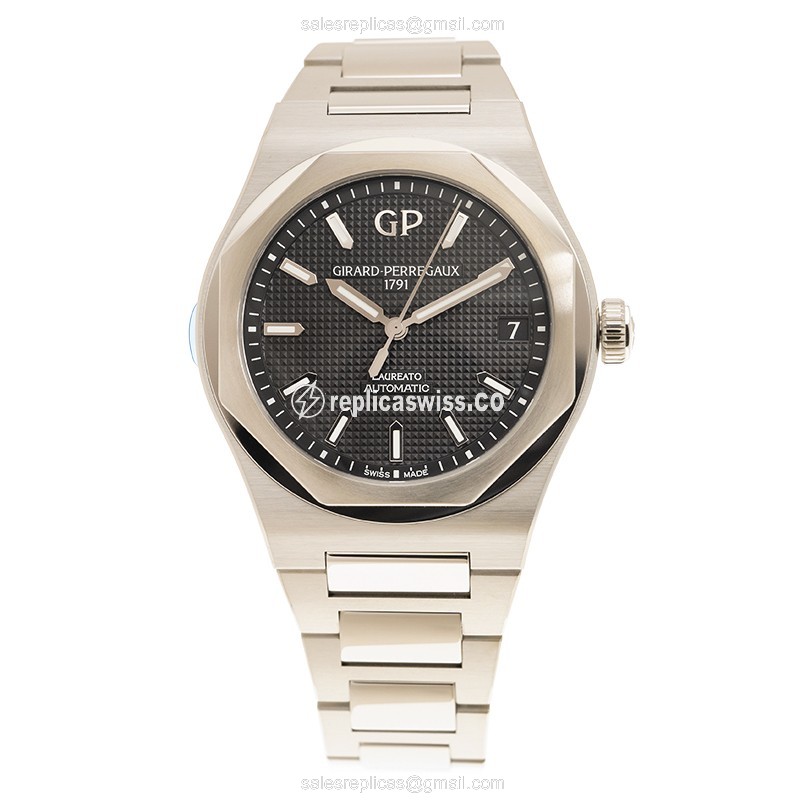 Girard Perregaux Replica - Automatic - Stainless Steel - Black Dial - Silver Strap - View 2