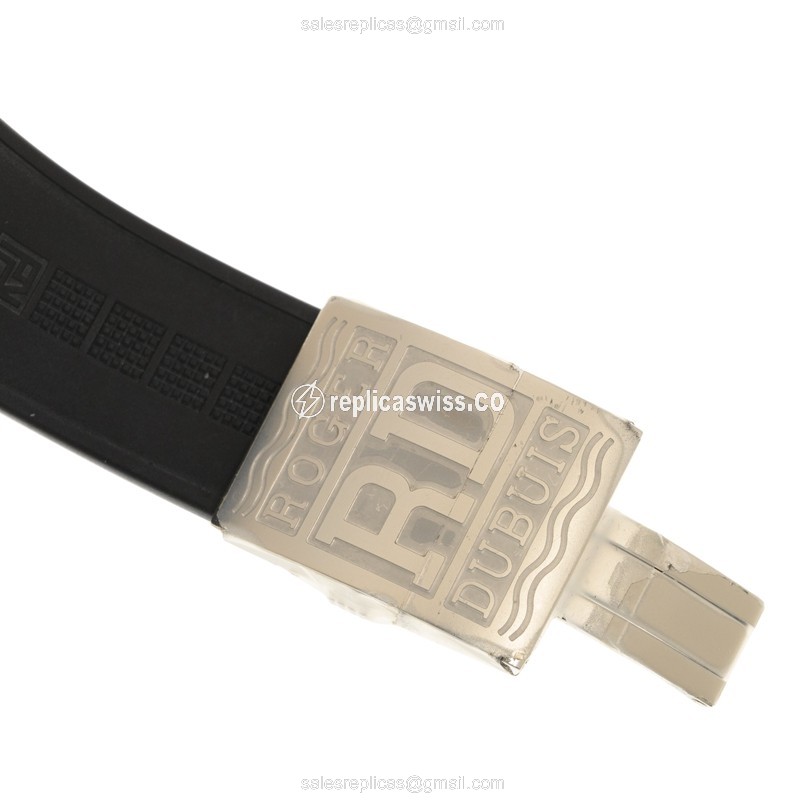 Roger Dubuis RDDBEX0180 EXCALIBUR Automatic - Stainless Steel Case - White Dial - Black Alligator Strap - View 4